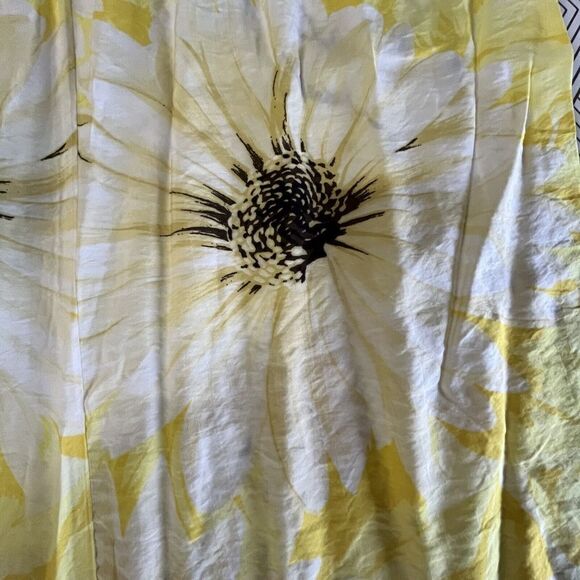 H&M Sunflower Jumpsuit Sz L Playsuit Romper Trouser Wide Leg Yellow Floral - Picture 7 of 11